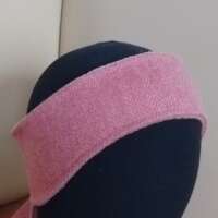 Pink Herringbone Tweed Headband thumbnail