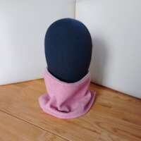 Pink Herringbone Tweed Cowl thumbnail