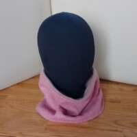 Pink Herringbone Tweed Cowl thumbnail