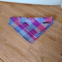 Pink and Purple Tweed Dog Bandana thumbnail