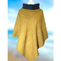 Gold Wool and Mohair Poncho thumbnail