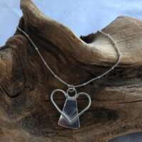 Solid Silver Guardian Angel Pendant thumbnail