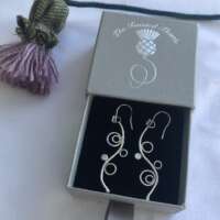 Sterling Silver Circle & Dots Earrings thumbnail