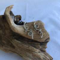 Sterling Silver Circle & Dots Earrings thumbnail