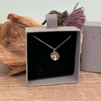 Layered Silver Disc Pendant thumbnail