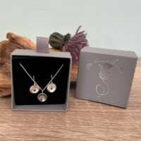 Layered Silver Disc Pendant thumbnail