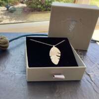 Solid Silver Feather Pendant thumbnail
