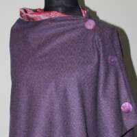 Purple Mix Tweed Cape Poncho thumbnail