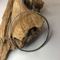 Thin Silver Textured Bangle thumbnail