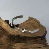 Silver Bangle with Twist Knot thumbnail