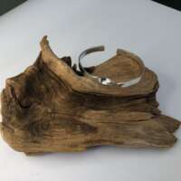 Silver Bangle with Twist Knot thumbnail