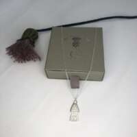 Solid Silver Long Toadstool House Pendant thumbnail