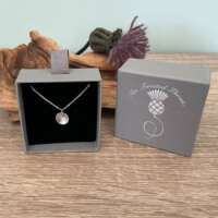 Sterling Silver Small Round Pendant with Bark Texture thumbnail