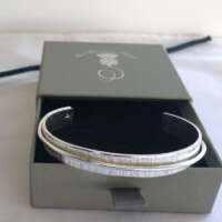 Silver Bangle with Plain Wire Wrap thumbnail