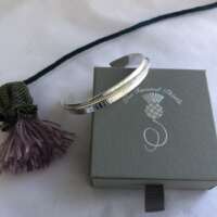 Silver Bangle with Plain Wire Wrap thumbnail