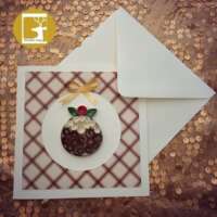 Quilled "Tartan Pudding" Christmas Card thumbnail