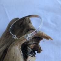 Silver Bangle with Curve Edge thumbnail
