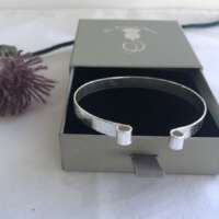Silver Bangle with Curve Edge thumbnail