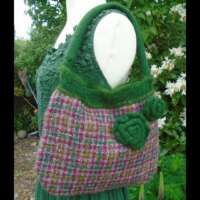 Tweed and Crochet Felt Bag thumbnail