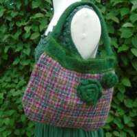 Tweed and Crochet Felt Bag thumbnail