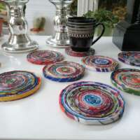Set of 4 Recycled Paper Coasters thumbnail