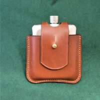 Hip Flask and Leather Pouch thumbnail