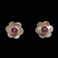 Amethyst Flower Earrings thumbnail