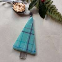 Fused Glass Spirit of Argyll Tartan Tree Decoration thumbnail