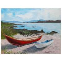 The Red Boat - Iona Painting thumbnail