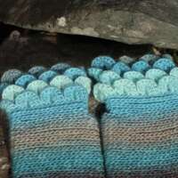 Blue Seas Crochet Fingerless Gloves thumbnail
