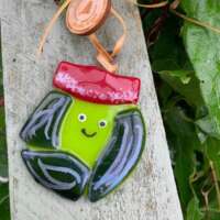 Fused Glass  Brussel Sprout Decoration thumbnail