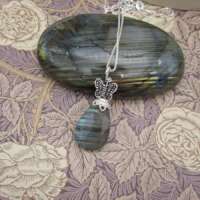 Sterling Silver Butterfly Pendant with Labradorite thumbnail