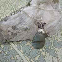 Sterling Silver Butterfly Pendant with Labradorite thumbnail