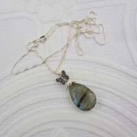 Sterling Silver Butterfly Pendant with Labradorite thumbnail