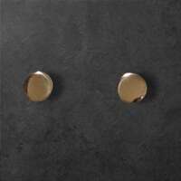 Button Silver Earrings thumbnail