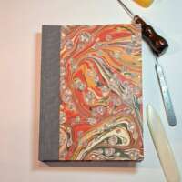 Red Marbled Casebound Notebook thumbnail