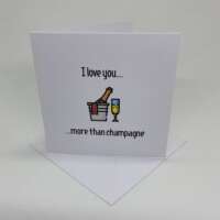 I Love You More Than Champagne Valentine Card thumbnail