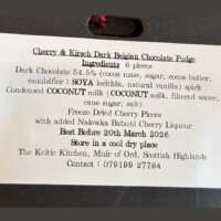 Cherry and Kirsch Dark Belgian Chocolate Fudge thumbnail