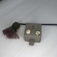 Sterling Silver Concave Disc Pebble Stud Earrings thumbnail