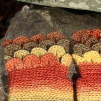 Copper Beech Crochet Fingerless Gloves thumbnail