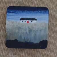 Cottage with Grey Field Brooch thumbnail