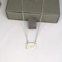 Solid Silver Dry Stone Wall Pendant thumbnail