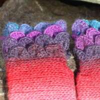 Fuchsia Crochet Fingerless Gloves thumbnail