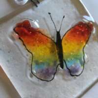 Fused Glass Wings of Hope Decoration thumbnail