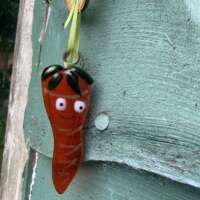 Fused Glass Carrot Decoration thumbnail