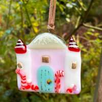 Fused Glass Sugar Plum Fairy Castle Decoration thumbnail