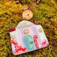 Fused Glass Sugar Plum Fairy Castle Decoration thumbnail