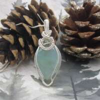 Green Agate Wire Wrapped Pendant thumbnail