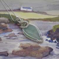 Green Agate Wire Wrapped Pendant thumbnail
