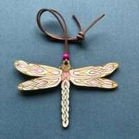 Pyrography Dragonfly Ornament thumbnail